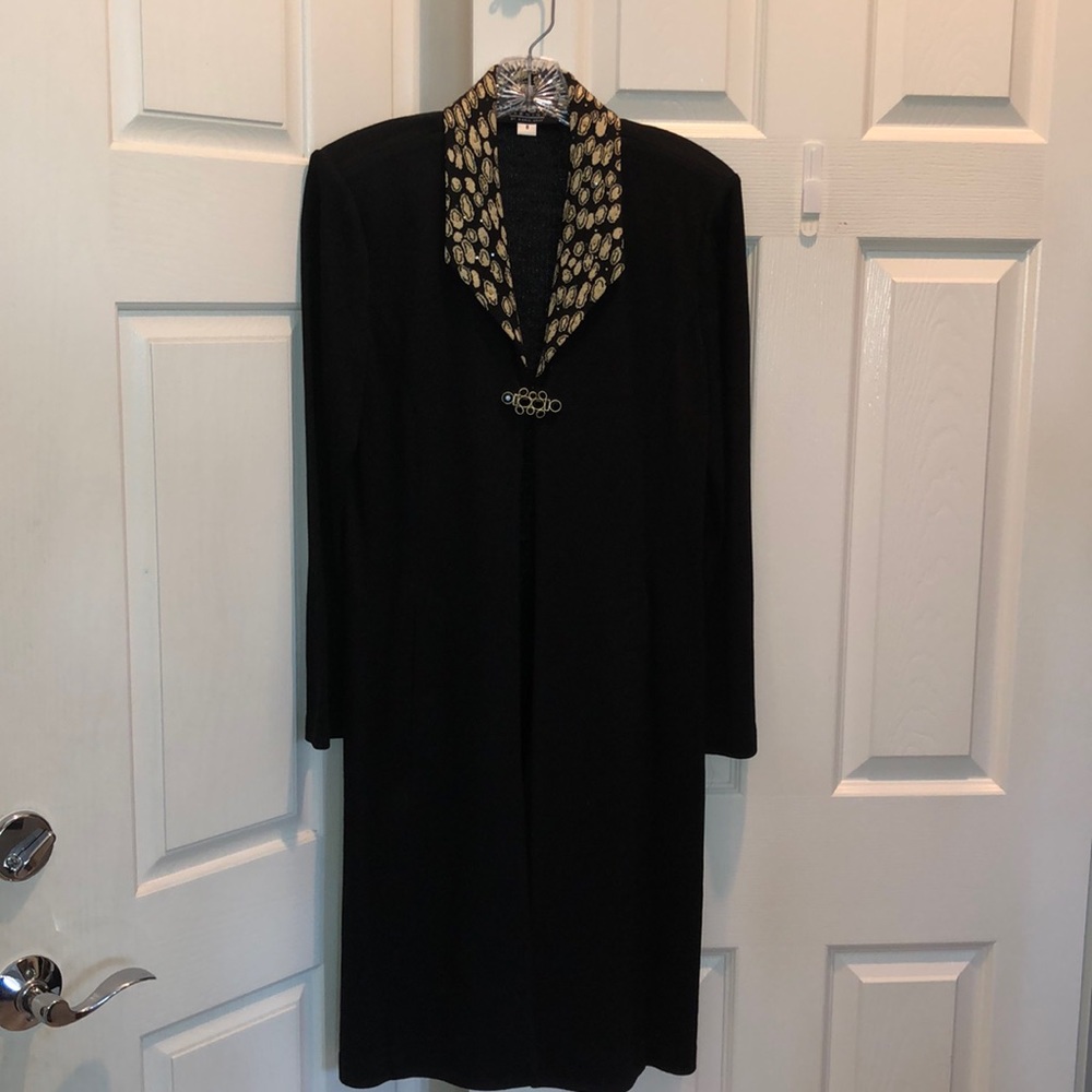 ST.JOHN KNITS Black and Gold Jacket